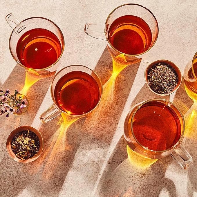 Palais des Thés - Sunset Sleep - Caffeine-Free Rooibos Tea Chamomile &amp Lemon Verbena - Premium Loose Leaf Serves 20-25 Cups - 3.5oz Tin