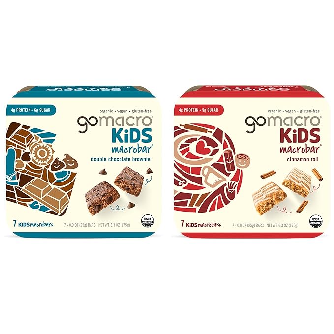 GoMacro Macrobar Organic Vegan Protein Bars - Blueberry + Cashew Butter &amp Oatmeal Chocolate Chip (2.3 Ounce Bars 12 Count) (Pack of 2)