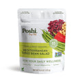 POSHI Mediterranean Three Bean Salad Natural Keto Vegan Non GMO Low Carb + Calorie Gluten Free Ready to Eat Fully Cooked Vegetables Pentry Food Gourmet Healthy Travel Food 6 Pack 4.4 oz