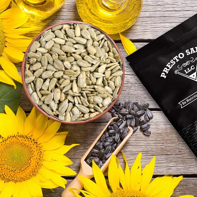 Sunflower Seeds Raw Shelled Crunchy Fresh Superfood Obsessive Snack Parties 1 Choice Premium Packed in a resealable 2 lbs. (32 oz.) pouch bag by Presto Sales LLC