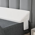 Twin Bed Wedge Pillow Headboard &amp Mattress Gap Filler Long Triangle Edge Corner Pillows 10x6x76in Dense Foam White with Pockets – Prevents Pillow/Toy Drops Bed Accessories Home Collection