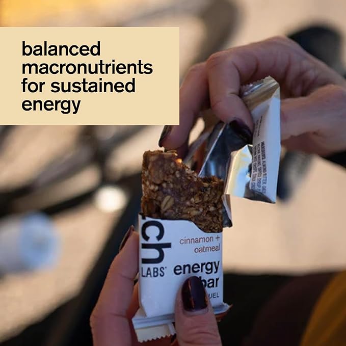 Skratch Labs Energy Bar | Cinnamon + Oatmeal (12 Pack) | Plant Based Healthy Snack | Low Sugar - 5g Protein | Non-GMO Gluten Free Soy Free Vegan Kosher