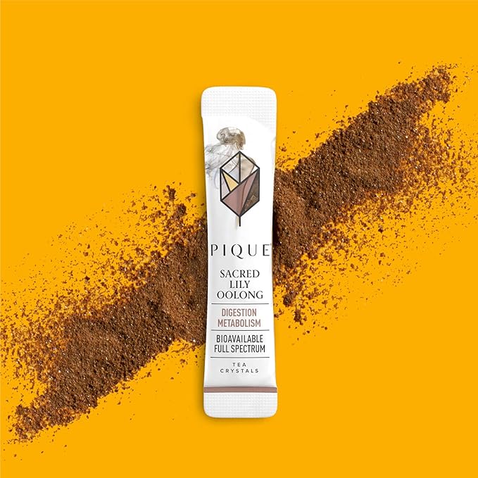 Pique Organic Sacred Lily Oolong Tea Crystals - Caffeinated Tea Supports Healthy Metabolism and Digestion - 14 Single Serve Sticks (Pack of 1)