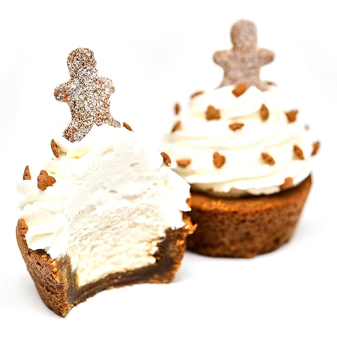 CrumbleCrate Gingerbread &amp Eggnog Cookie Cups DIY Baking Kit | Gourmet Cookie Making Set with Pre-Measured Ingredients &amp Tools | Baking Gift for Adults