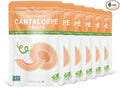 Nature’s Turn Freeze-Dried Cantaloupe Crisps – Healthy Gluten-Free Crispy &amp Delicious Plant-Based Snack Ideal for Cereal Smoothies School Lunches &amp On-the-Go Bags of 6 (1.2 oz Each)