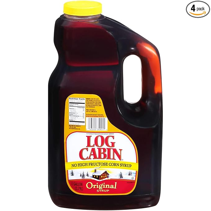 Syrup Log Cabin Regular -- 4 Case 1 Gallon
