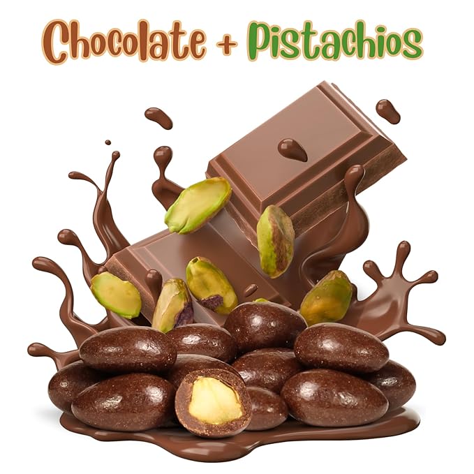 Milk Chocolate Covered Pistachios by It's Delish 48 OZ Jumbo Container | Milk Chocolate Coated Dipped Candy Nuts Bulk Pistachio Chocolates Sweet &amp Crunchy Nut Snack | Kosher Dairy