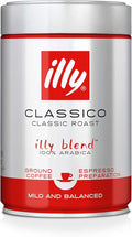 Illy - Espresso - Ground Coffee Medium Roast - 250g (Pack of 2)