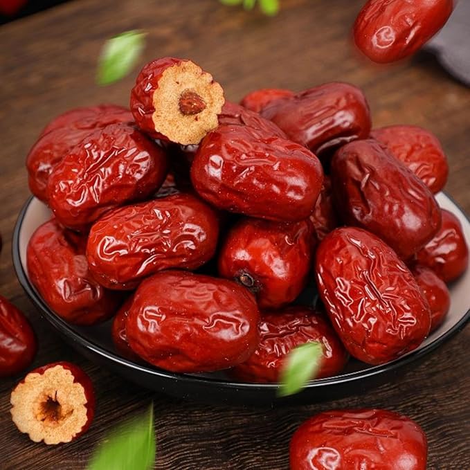 DGYLHBJ Jujube Dates 2.2LB/1000g Chinese Red Date Selected Dried Jujubes for Tea Baking Cooking Chewy Snacks Without Additives 红枣 (Small Date-2.2LB)