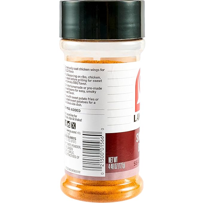 Lawry's Sweet BBQ Seasoning 4.48 oz (Pack of 6)