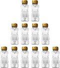 12 Ounce Clear Plastic Squeezable Honey Bears with Sealable Flip Top Lids - BPA Free Hand Wash Only (Gold 12 Pack)