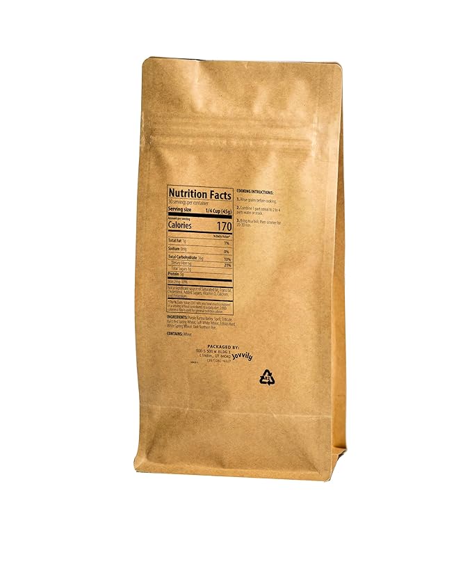 Jovvily 7 Grain Cereal - 3 lb - Hot Cereal - Assorted Grains - Stone Milled