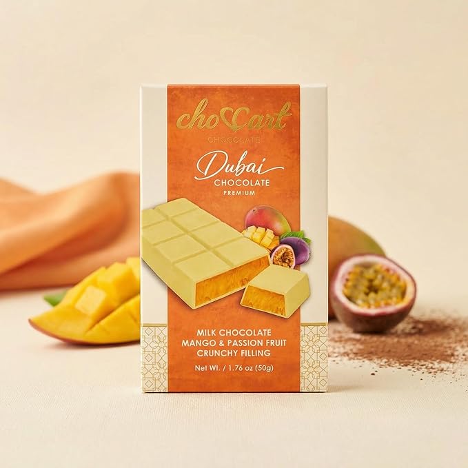 choccart Assorted Dubai Chocolate Bars – 4 Pack Bundle | Premium Milk Chocolate Variety Pack | Mango Pistachio Strawberry &amp Tiramisu | 4 x 20g | Made in UAE