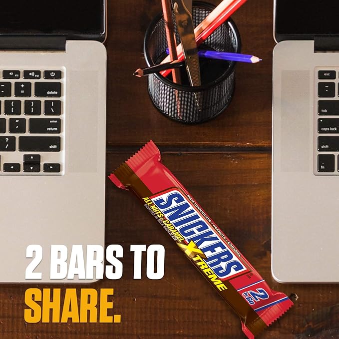 SNICKERS Xtreme Sharing Size Chocolate Candy Bars 3.59-Ounce Bar 24-Count Box