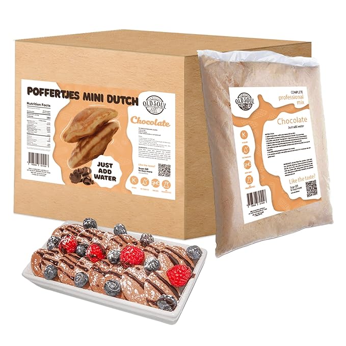 ALDKitchen Poffertjes Waffle Mix | Chocolate Flavour | Soy free | Nut free | Mini Dutch Pancake Batter (Chocolate 30 Pound (Pack of 1))