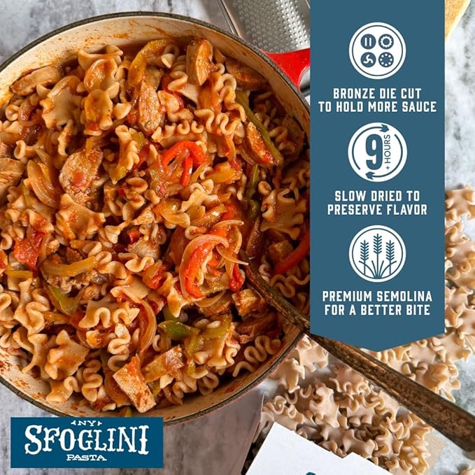 Sfoglini Organic Whole Grain Pasta Reginetti (4-Pack 12oz Each)