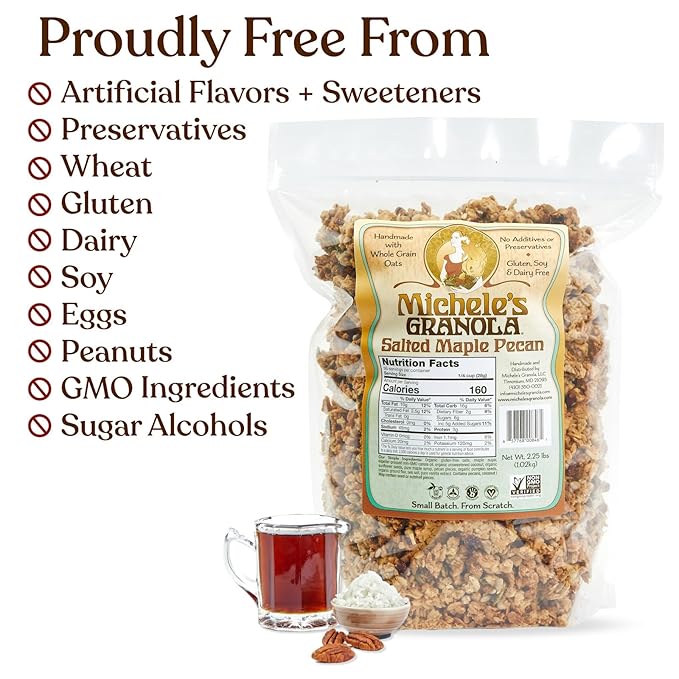 Michele's Granola Original and Salted Maple Pecan 36oz Resealable Bags Pack of 2