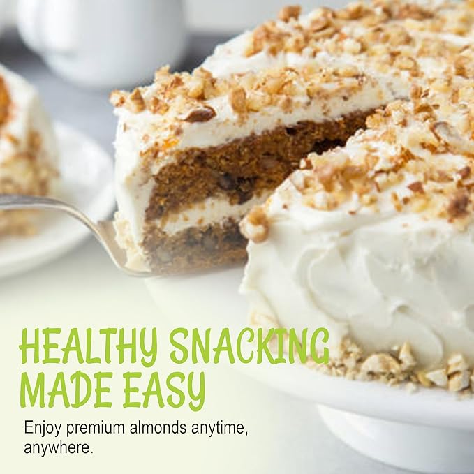 Oh! Nuts Almonds - Dry Roasted Unsalted Almonds - 2 lb - No Salt No Oil All-Natural Protein - Packed in New York Zip-Seal Bag for Exceptional Freshness
