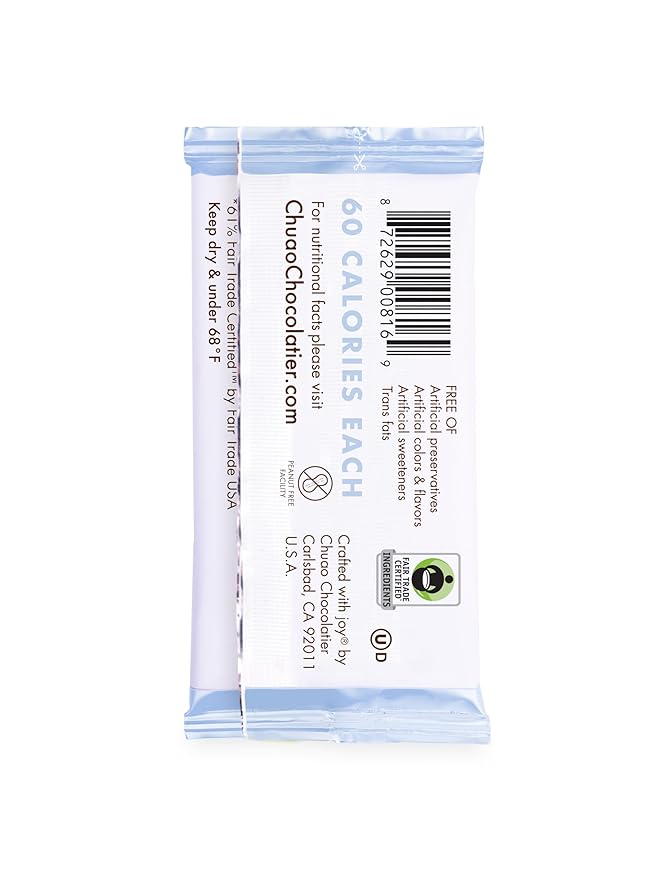 Chuao Chocolatier Milk &amp Cookies Chocolate Mini Bars | Gourmet No Preservatives | For Gift Baskets Gifts for Women Men Thank You Care Package Birthday | 24 Pack (0.39 oz each)