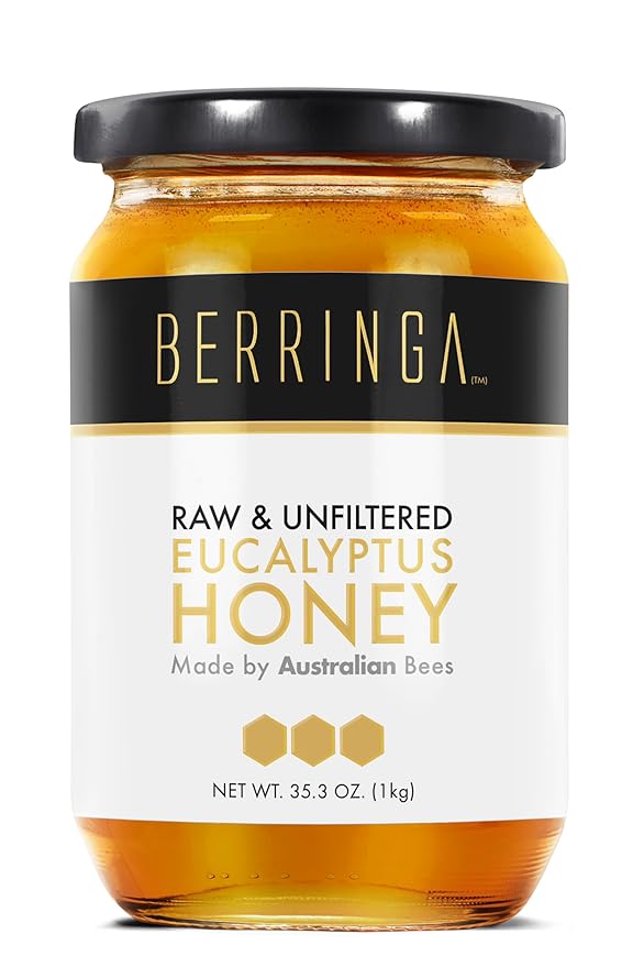 Berringa Raw Unfiltered Eucalyptus Honey Australian Made 17.6 oz Pure Natural (1 kg)