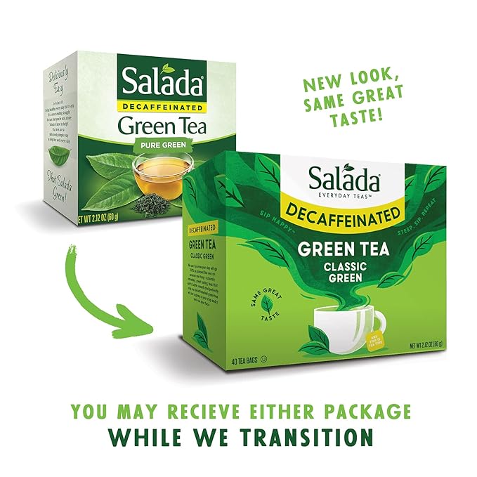 Salada Decaffeinated Green Tea 40 Count (Pack of 6)