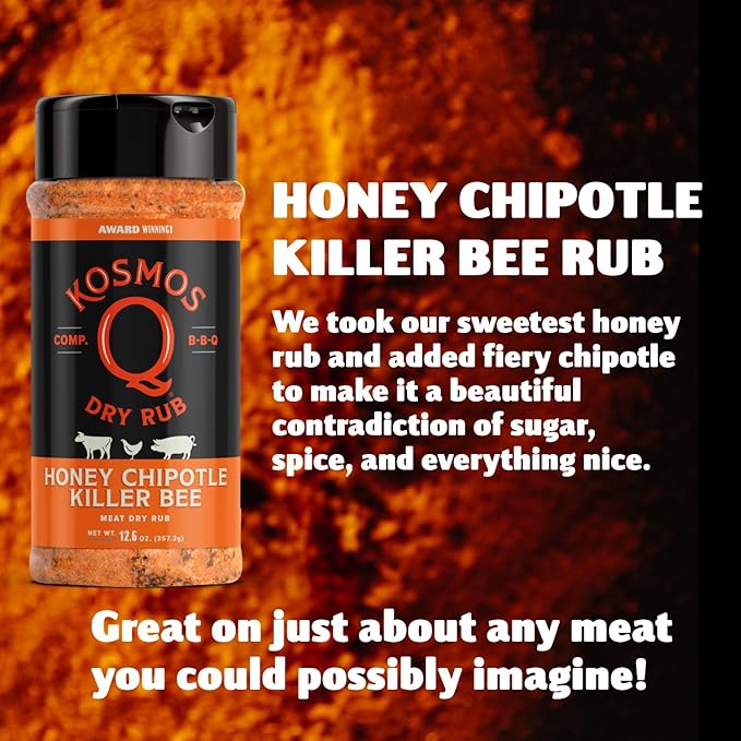 Kosmos Q Honey Chipotle Killer Bee BBQ Dry Rub &amp Product Mixer