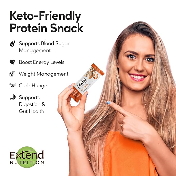 Extend Nutrition Power Pack: Sugar-Free &amp High-Protein Bars – Perfect Diabetic Snacks - Chocolate Peanut Butter &amp Peanut Butter Low Carb Keto-Friendly Energy &amp Hunger Control!
