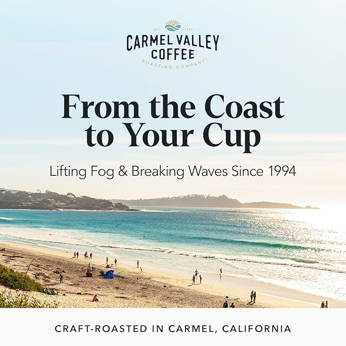 Carmel Valley Coffee Roasting Espresso 1940 – Organic Medium Roast Africa Central &amp South America - Notes of Dried Berries Toasted Nuts &amp Baker’s Chocolate Whole Bean Coffee 12 Oz Bag