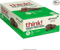 think! Protein Bars High Protein Snacks Gluten Free Kosher Friendly Girl Scouts Thin Mint Nutrition Bars 2.1 Oz per Bar 10 Count (Packaging May Vary)