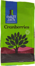 (2 Pack) - Crazy Jack - Organic Cranberries | 100g | 2 PACK BUNDLE