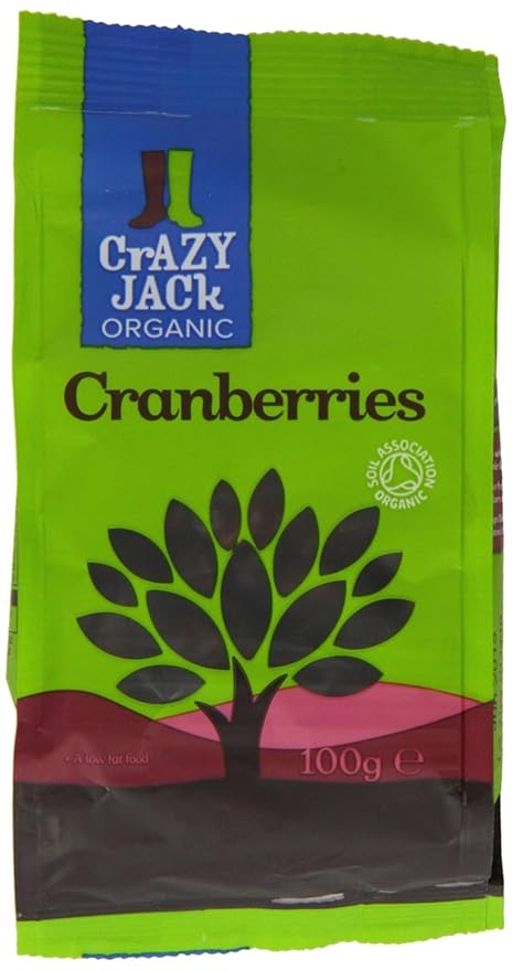 Crazy Jack Organic Cranberries 100G Bundle Pack Of 2