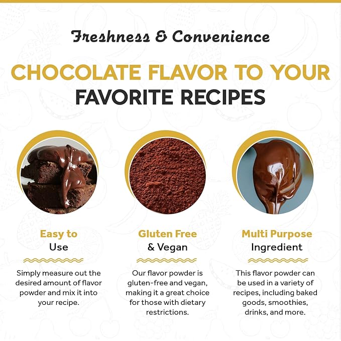 Fanale Premium Chocolate Bubble Tea Flavoring Powder | Perfect for Baking Smoothies Desserts and Drinks | Instant Flavoring Powder for Boba Milk Tea- 2.2 Pounds (Pack of 20).