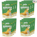 YUNiCE Freeze-Dried banana chips 100% Real Fruit Single Ingredient Snack Naturally Sweet &amp Crunchy No Sugar Added Gluten Free Plant-Based On-The-Go Packs BANANA 0.70 Ounce (Pack of 12)