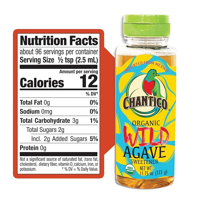 Chantico Agave Organic Sweetener (333g of each 4 pack Wild) Diabetes-friendly Vegan Sugar substitute Easy addition to tea coffee and baked goods Non-GMO Kosher