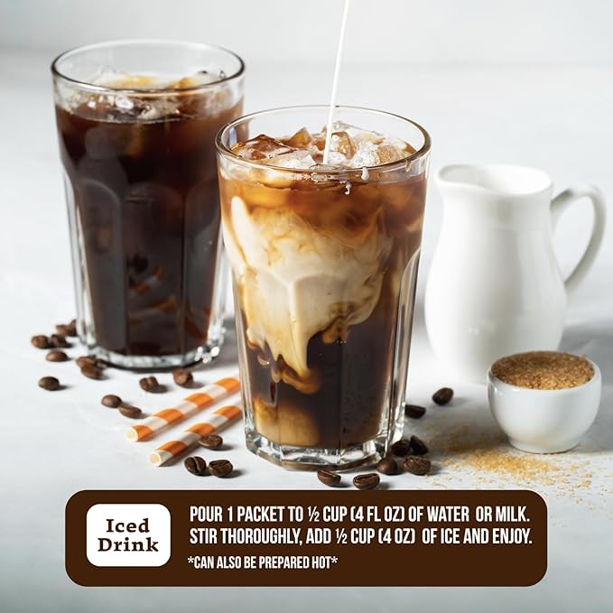 The Frozen Bean - Instant Iced Coffee Combo Pack Hazelnut Caramel VanillaGluten-Free Dairy-Free Packs of 30