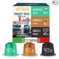 Artuzzi 120ct Compatible Nespresso Coffee Pods For Nespresso Original Machines | Espresso Ristretto Lungo Coffee Capsules | Espresso Variety Pack I Aluminum &amp Recyclable