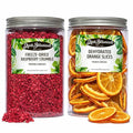 Dried Orange Slices (150G) &amp Freeze Dried Raspberry Crumble Grit Pieces (150G) Combo Pack for Cocktails Drinks Baking Cakes &amp Desserts