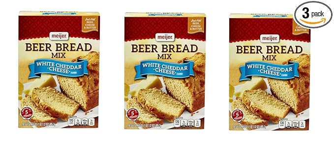 Pack of 3 White Cheddar Cheese Beer Bread Mix 17 oz.