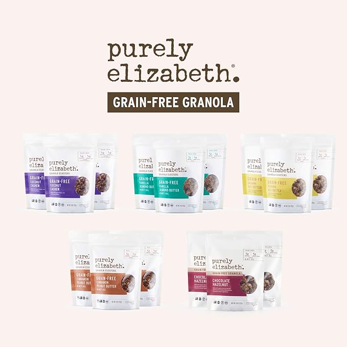 Purely Elizabeth Vanilla Almond Butter Keto Granola with MCT Oil Grain-Free (6 Ct 48oz Bulk)