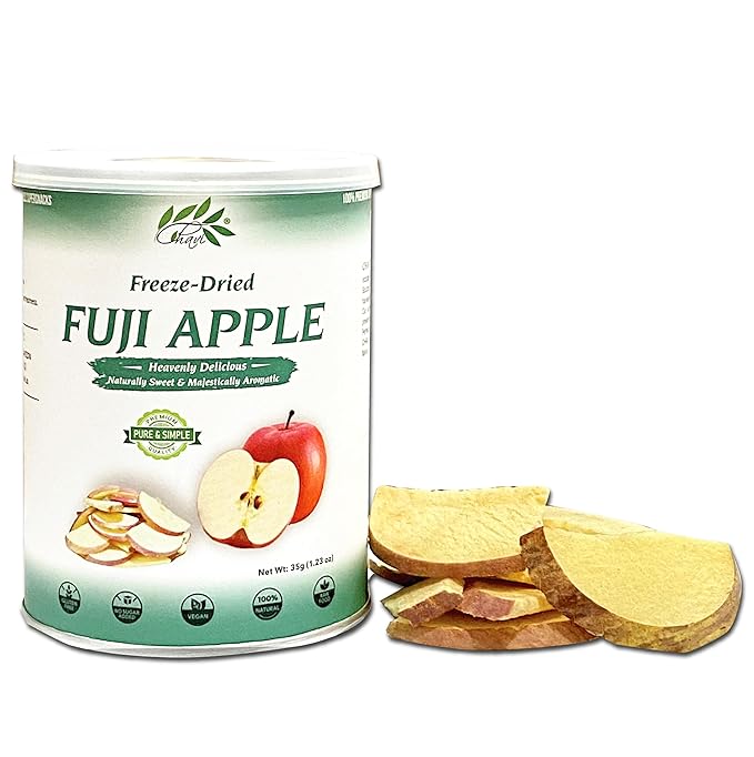 CHAVI Freeze-Dried Apple | Healthy Superfood | No Added Sugars or Preservatives | Non-GMO Vegan Gluten-Free | Long Shelf Life | 35 gram | 1.23 oz