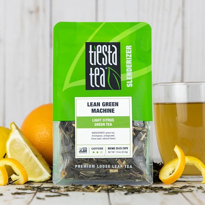 Tiesta Tea - Green Tea Gift Box Loose Leaf 3 Pouches Medium Caffeine Hot &amp Iced Assortment with Light Citrus &amp Fruity Green Loose Leaf Variety Box