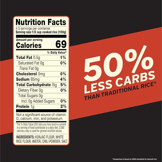 It’s That Simple Chili-Infused Rice Blend from It's Skinny 50% Less Carbs Certified Gluten-Free Non-GMO &amp Vegan Cooks in 5 Minutes – 5.29 oz (Pack of 6)