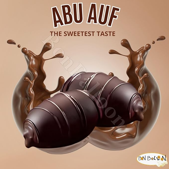 Abu Auf Semi Dry Dates Without Seed Stuffed With Almond Coated With Chocolate Sahara Delights Delicious Finest Natural Tamr Free From Genetically Modified Fresh Kosher Halal (1 Pack = 10.58 oz)