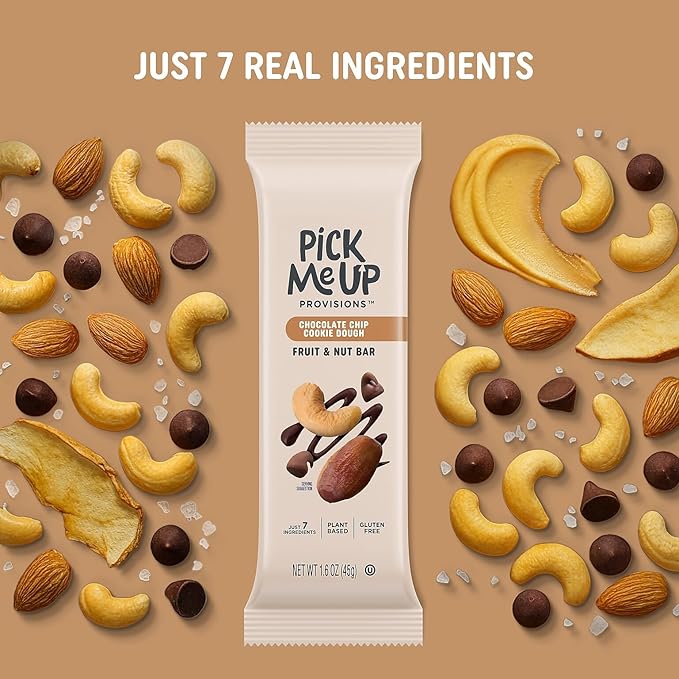 Pick Me Up Provisions™ Gluten Free Chocolate Chip Cookie Dough Fruit &amp Nut Bar 1.6 oz. 16 Bars/Box