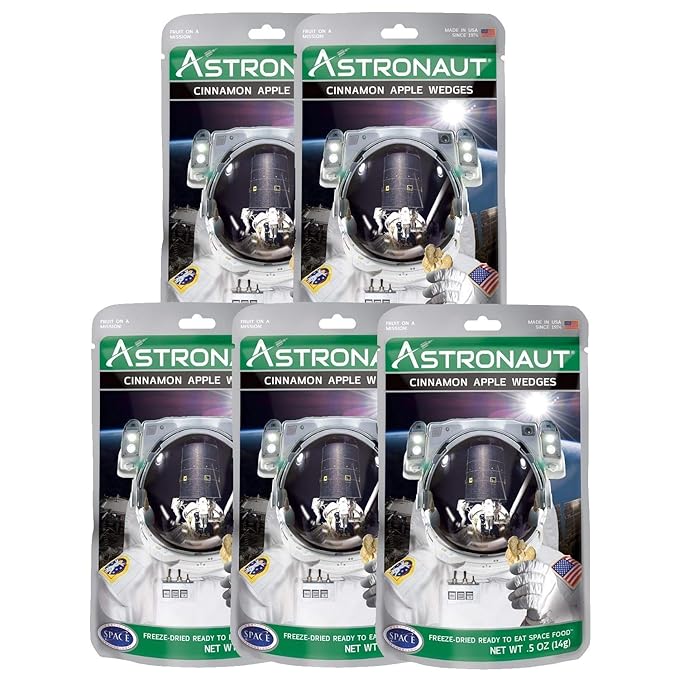 5 X Astronaut Food Cinnamon Apple Wedges