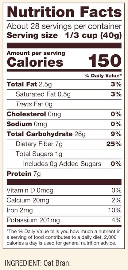 Bob's Red Mill Oat Bran Hot Cereal 40 Ounce (Pack of 2)