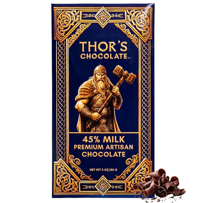 Thor’s Chocolate Variety Pack of 6 Milk Dark Dark Almonds Raspberry Pineapple and Huckleberry Bean to Bar Small Batch Smooth &amp Creamy Luxury Gourmet Chocolate Made in USA (6 x 3oz Bars)