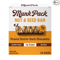 Munk Pack Nut &amp Seed Bars Peanut Butter Dark Chocolate Prebiotic &amp Probiotic GLP-1 Snack Gut Friendly 5g Fiber 5g Plant Protein Gluten Free Keto No Sugar Alcohols 3g Net Carb 24 Coun