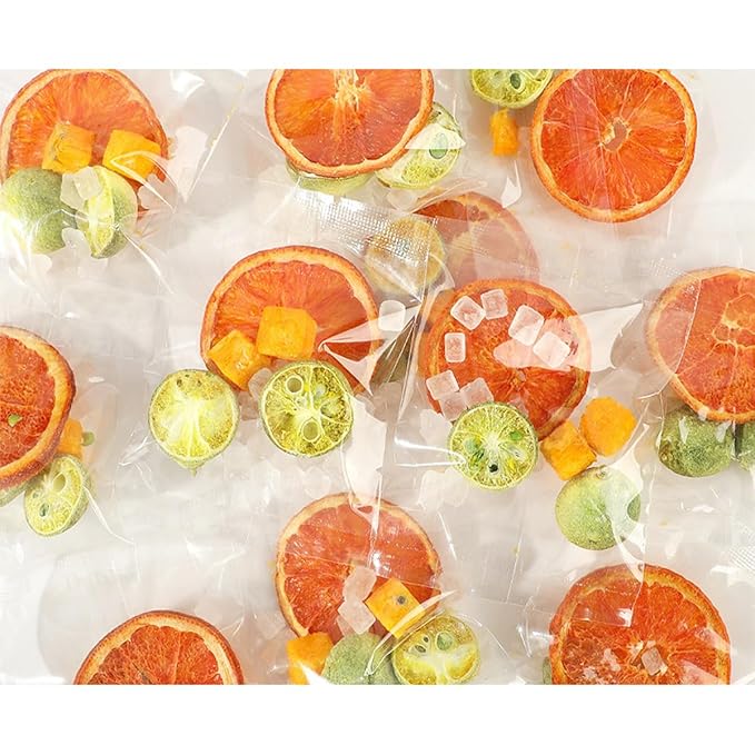 jweemax 20PCS Mixed Dried Fruit Set Original Dried Grapefruit Passion Fruit &amp Lime Kit for Holiday Birthday