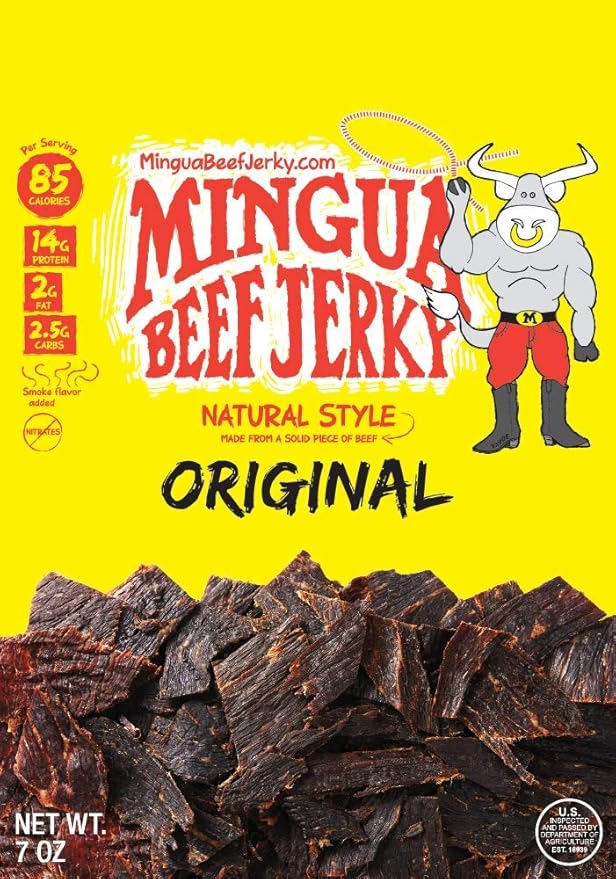Mild Mingua Beef Jerky - Four (4) Bags 7 oz Each